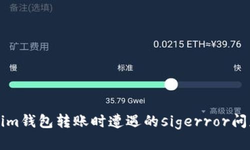 解决Tokenim钱包转账时遭遇的sigerror问题全面指南