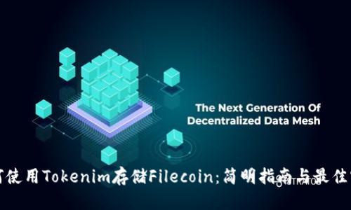 如何使用Tokenim存储Filecoin：简明指南与最佳实践